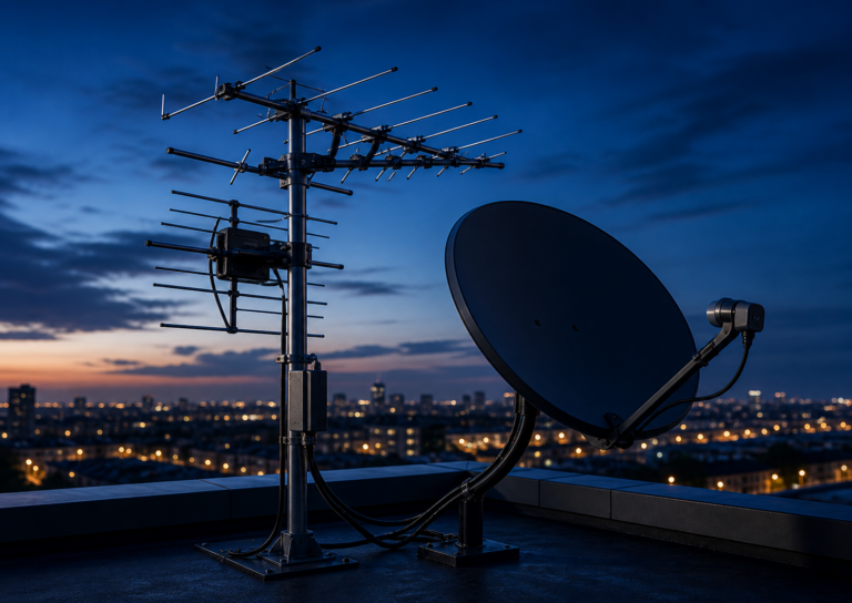 satellite and aerial